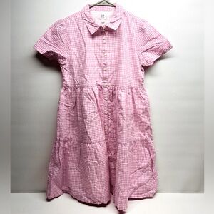 Gap Kids girls plaid shirt dress size XXL NWOT button down